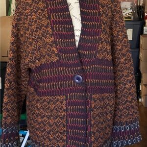 Vintage Women's Multicolor Knit Jacket